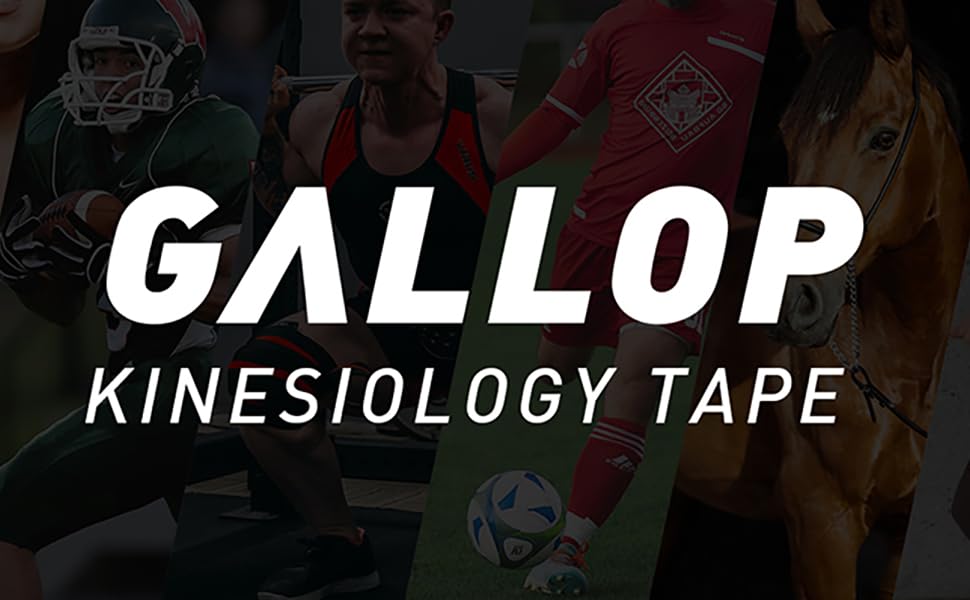 GALLOP Kinesiology Tape(2 Rolls) 4inch Extra Wide, 16.4ft Each Premium Elastic