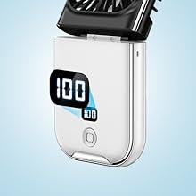 neck fan with LED Digital display