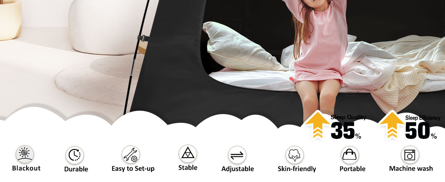 Bed Tent Bed Canopy Bunk Twin Full Queen King Size for Kids Adult Sleep Dream Tent Blackout Tents