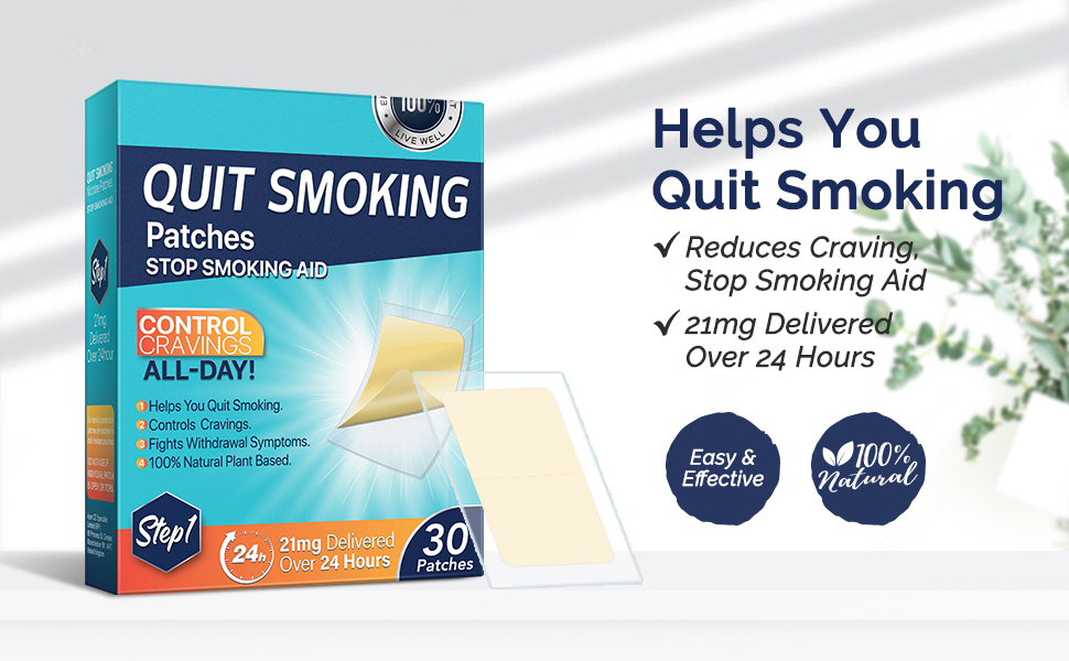nicoton☆ Equate Nicotine Transdermal System Step 1 Clear Patches, 21