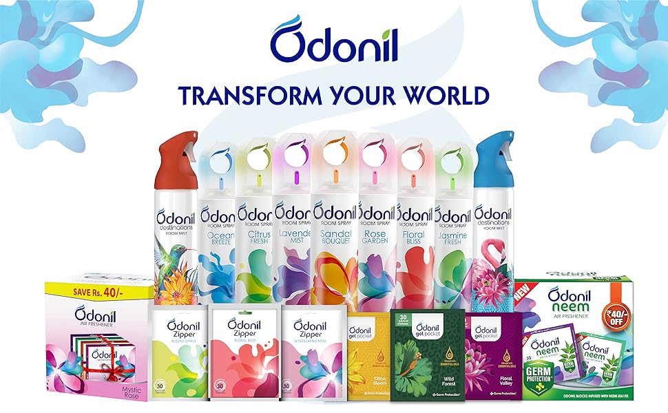 Odonil Room Air Freshner Spray, Ocean Breeze 220 ml Nature Inspired