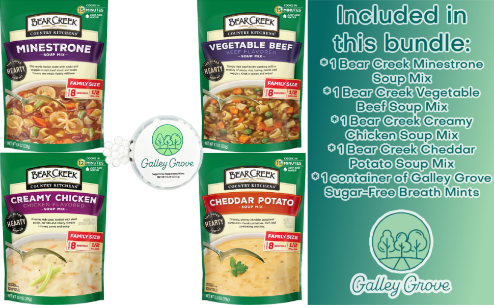 Bear Creek Dry Soup Mix Starter Kit Variety Bulk Pre