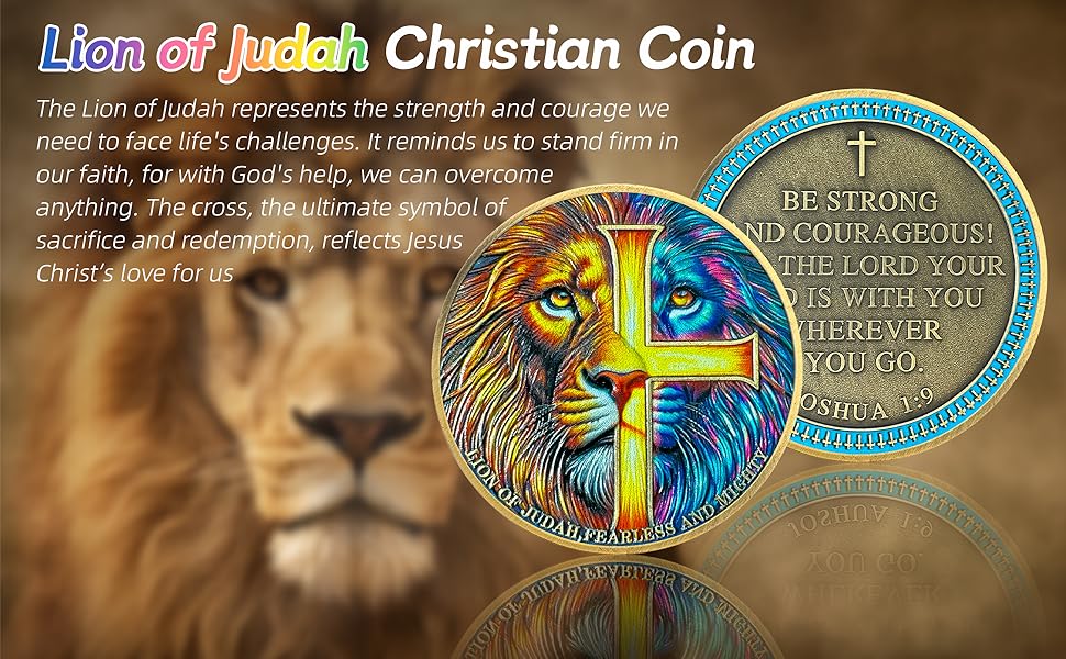 Lion of Judah Christian Challenge Coin