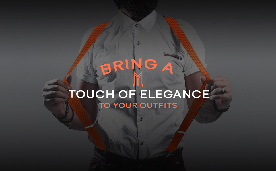 Man of Men Suspenders Orange at Amazon Men’s Clothing store