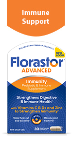 Florastor Advanced Immunity Probiotic, 30 Capsules