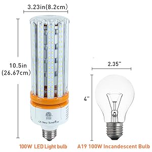 1000W Eq. led corn light bulb
