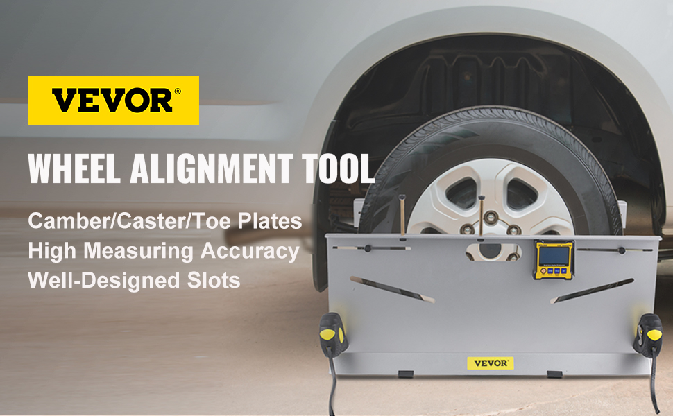 VEVOR Wheel Alignment Tool, 6 Probes Toe Plates, LED Toe