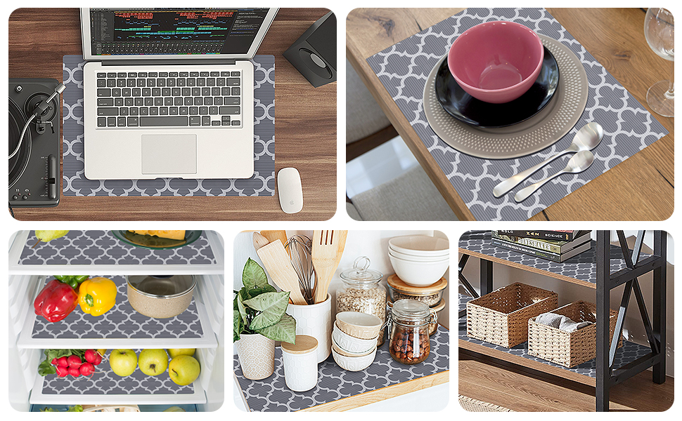 Gray Shelf Liners for Kitchen Waterproof Drawer Liners Kitchen