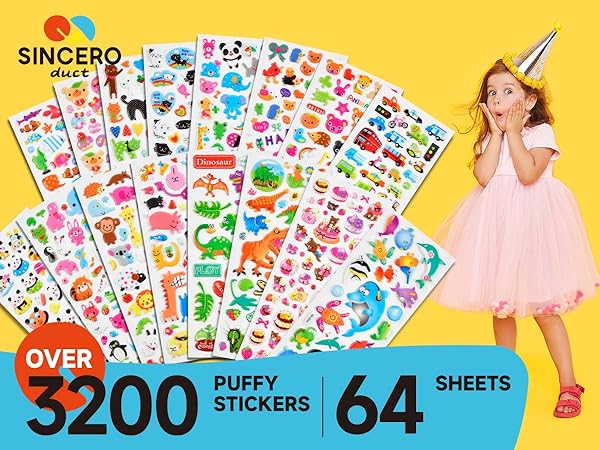 sinceroduct animal stickers for kids