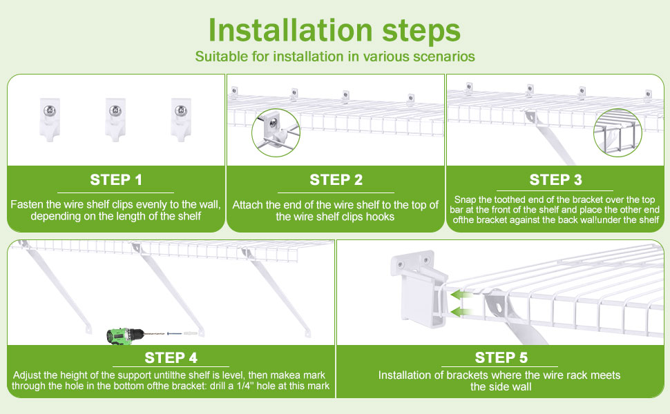 wire closet shelving accessories