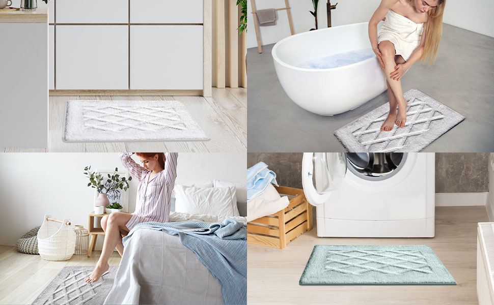 MICRODRY Luxury SoftTip, Charcoal Infused Memory Foam Bath