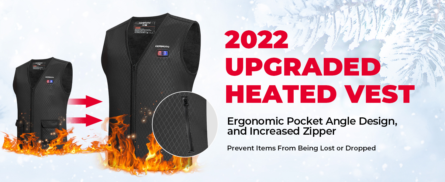 ISSYZONE Electric Heated Vest Heating Gilet for Men and Women, 3 Stalls