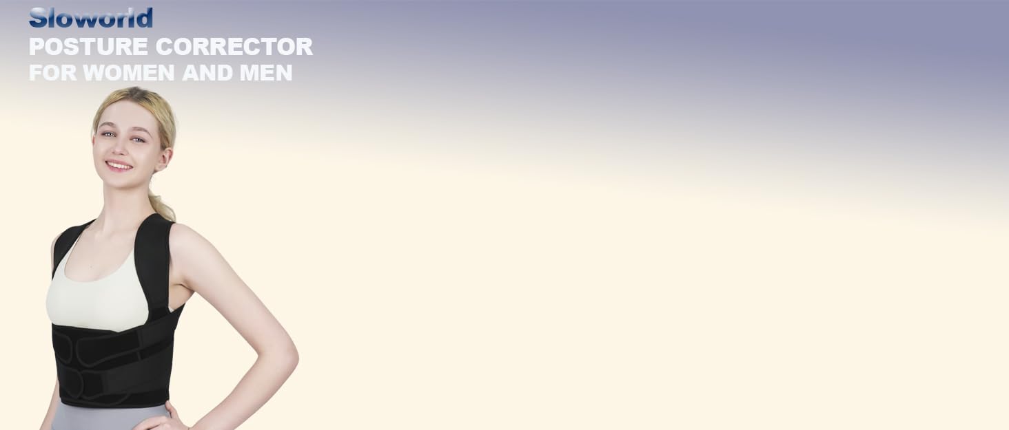 Posture Corrector for Women and Men Upgraded Back Brace, Adjustable Full Back Support for Upper and Lower Back Pain Relief, Shoulder Straightener for Hunchback, Scoliosis, Lumbar, Spine (Black,Medium) Posture Corrector for Women and Men Upgraded Back Brace