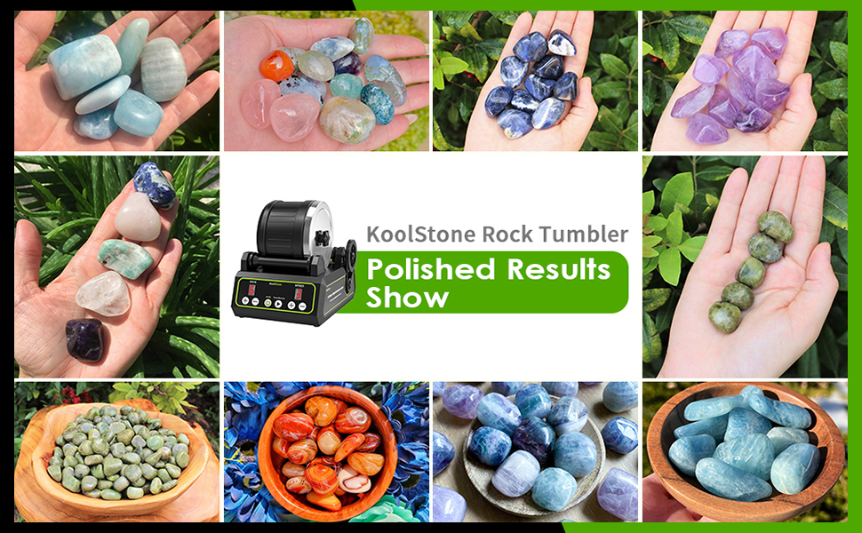 Brushless Motor Rock Tumbler Kit, Large 2.5LB Professional with 3Speed Motor & 9