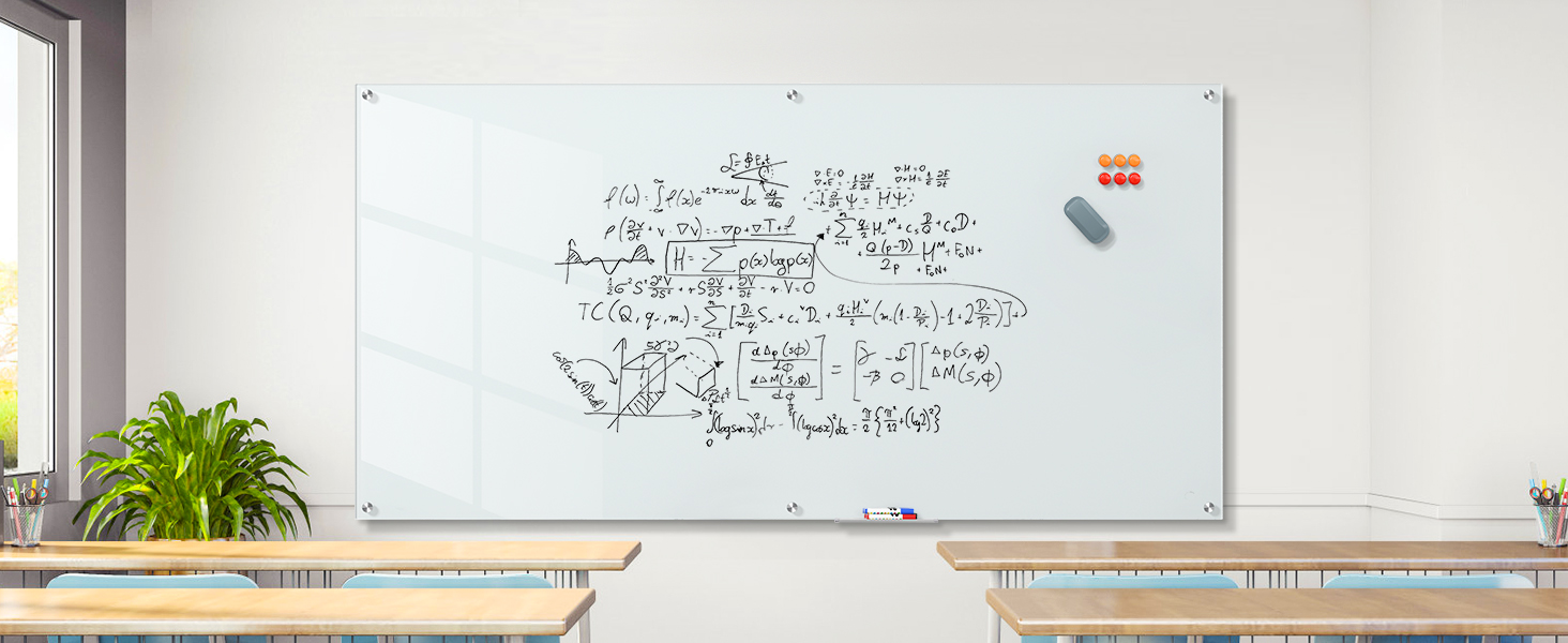 clear white board for wall