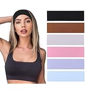 Leeven Head Bands for Women's Hair 6 Pcs Cotton Headbands Hair Bands Hair Warp for Daily Workout ...