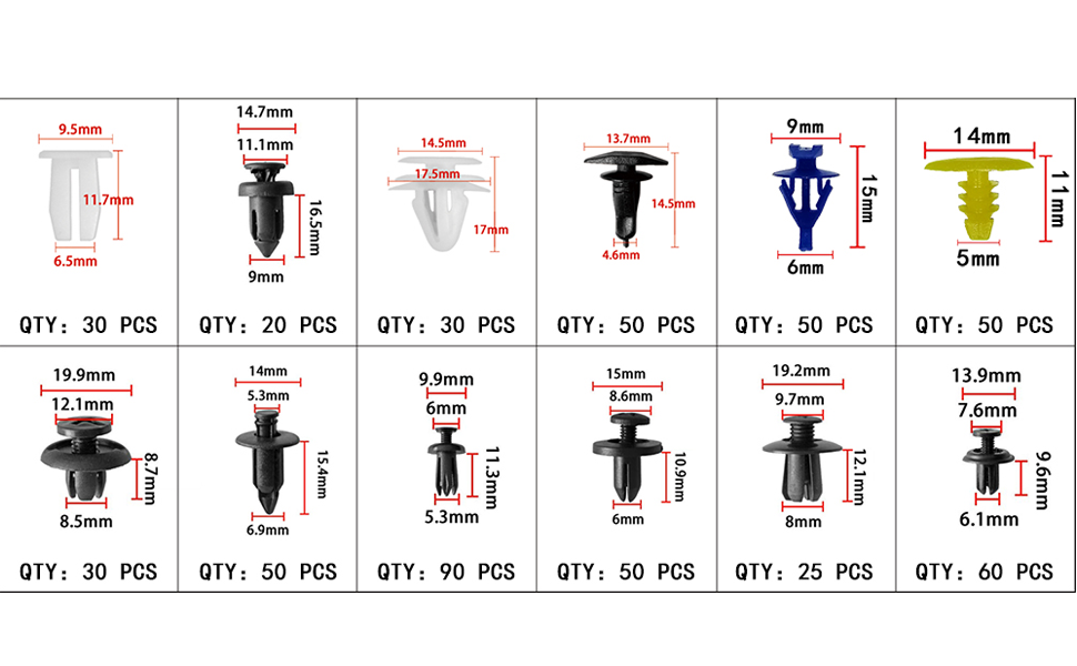 GOOSLA 900Pcs Car Push Retainer Clips