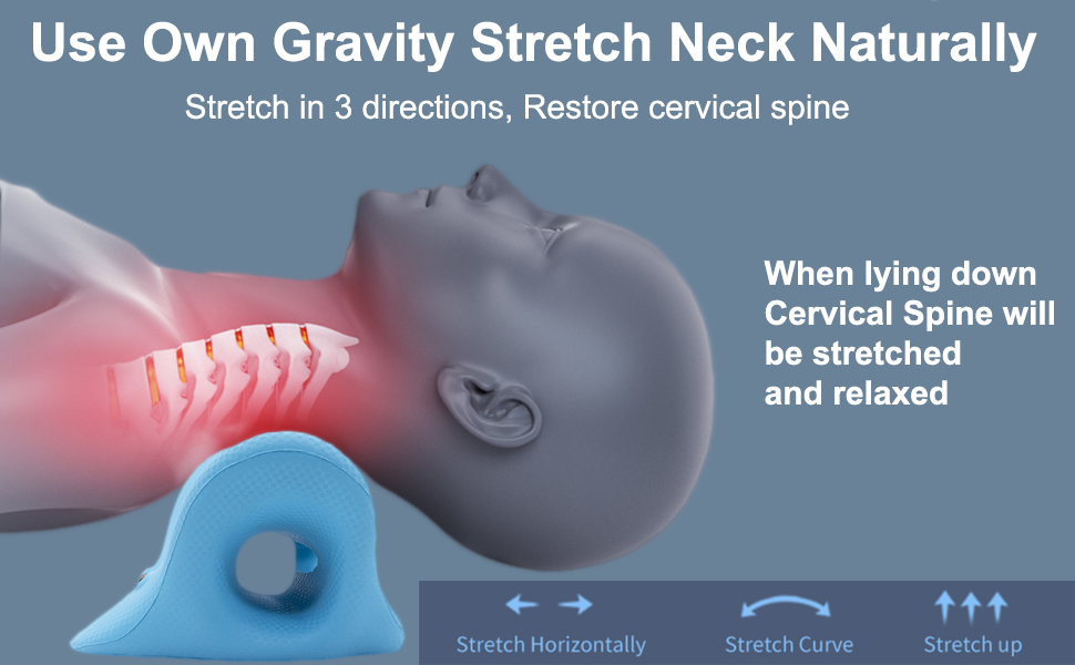 Neck Stretcher, Cervical Neck Traction Pillow for TMJ Relief, Neck Cloud Cervical
