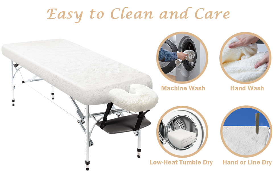 Massage Table Pad Set Premium Fleece Professional SPA