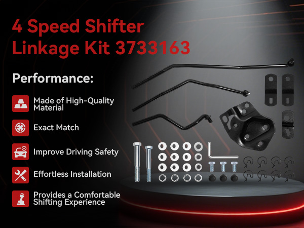 Amazon.com: 4 Speed Shifter Linkage Kit 3733163 Fit For