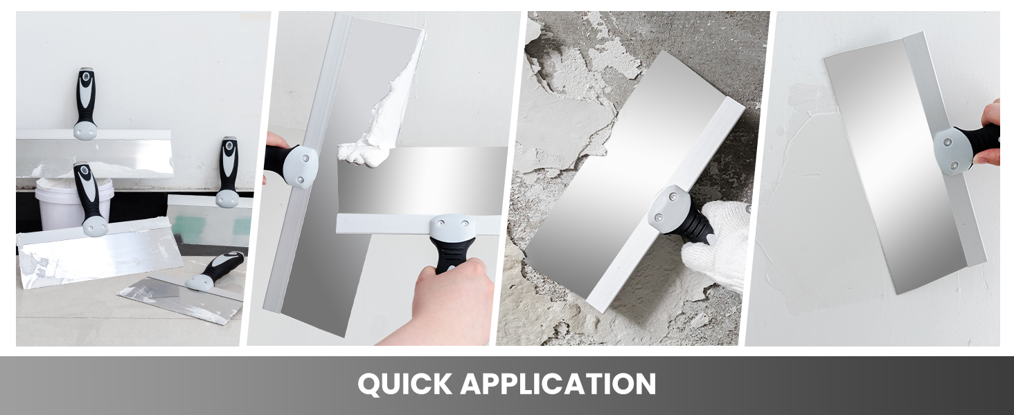 Mister Rui Taping Knife, 12" Drywall Taping Knife, Stainless Steel