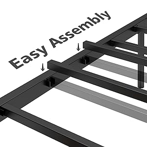 bed frame easy to assemble no box spring needed