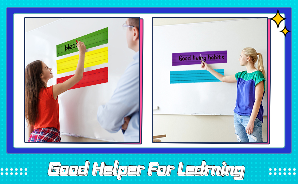 24 Pcs 12×3 Inch Sentence Strips for Whiteboard