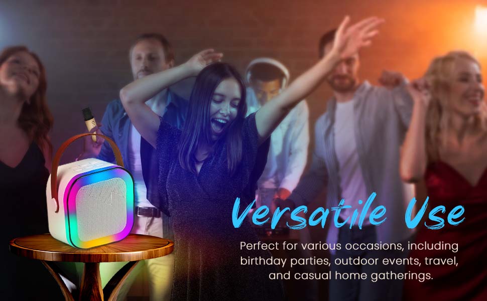 Rechargeable Wireless Mini Portable Bluetooth Karaoke Machine with Microphone
