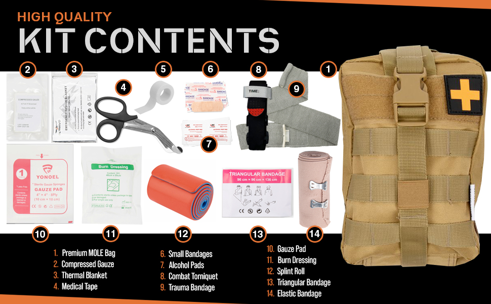 trama-kit-bandage-burn-aluminum-splint-roll-shears-gauze-tourniquette