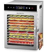 SUCICENI Food Dehydrator Machine 12 Stainless Steel Trays 1000W Meat Dehydrator for Home Use, 24H...