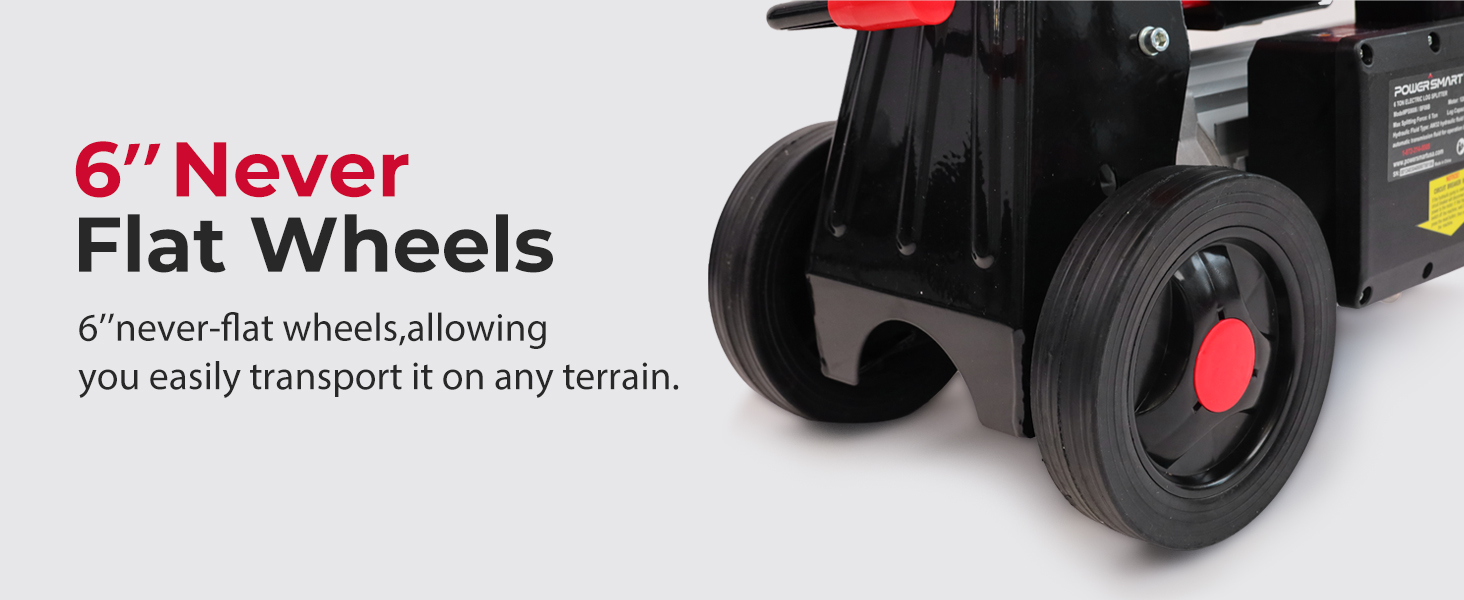 PowerSmart PS9006 Electric 6Ton Log Splitter, Red Patio