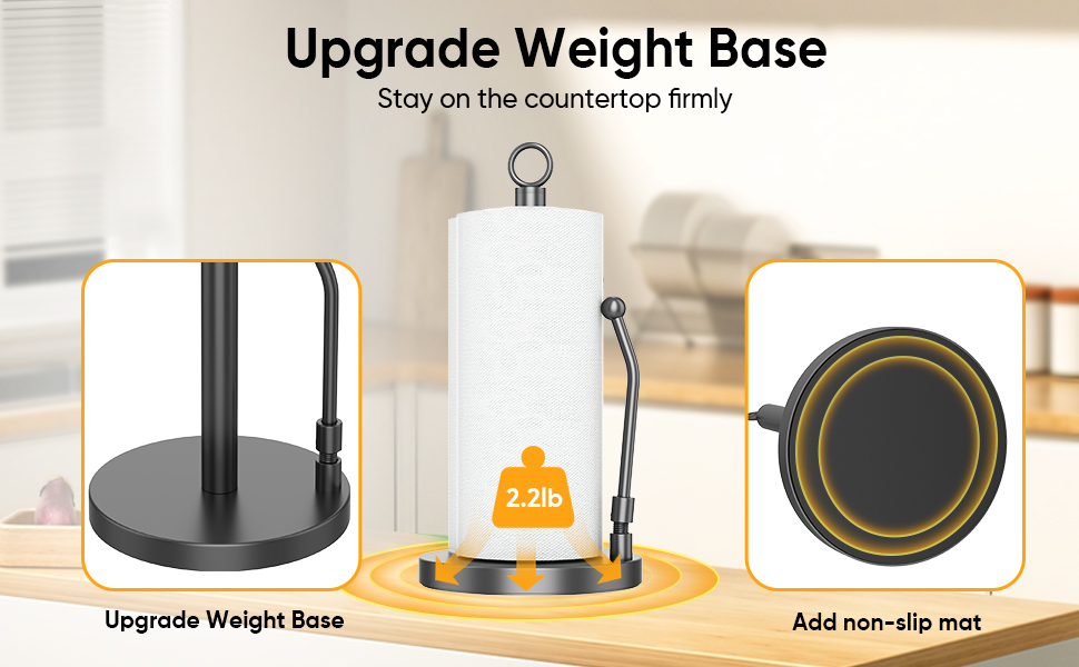 Paper Towel Holder Stainless Steel One Hand Tear Paper