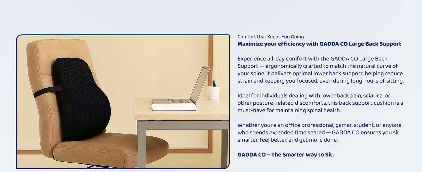 Memory foam lumbar pillow for chair