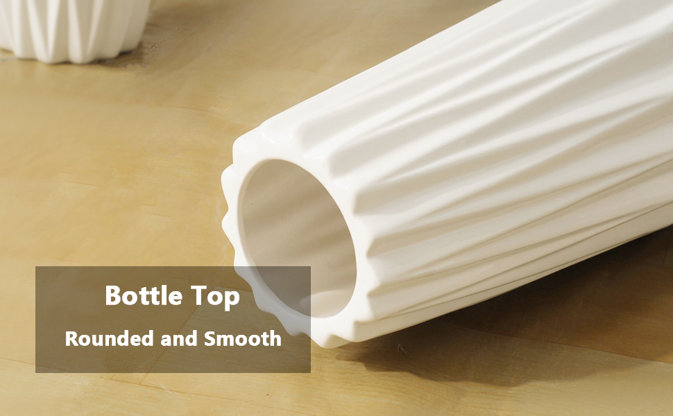 White Tall Floor Vase