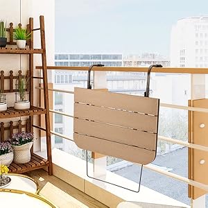 Hanging balcony table