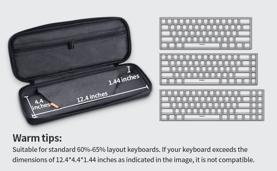 KEMOVE Keyboard Travel Case,Tastatur Tasche,Hart Tastatur Schutzhülle