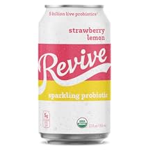 revive sparkling probiotic beverage sparkling juice strawberry lemon