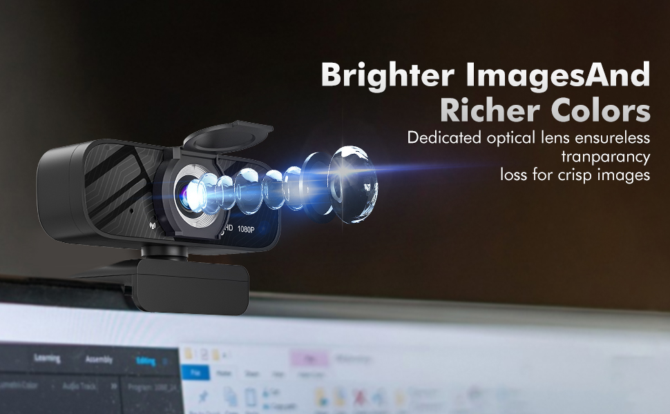 Full HD 1080P cam with Microphone, Adjustable FOV, Zoom