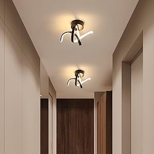 LED Lampada Da Parete Interno, 16W Applique Da Parete Di Design Curve, Lampada A Muro Moderno In Acrilico Per Corridoio, Scale, Ingresso, Camera Da Letto, 3500K Bianco Caldo 14 Lampada a Muro