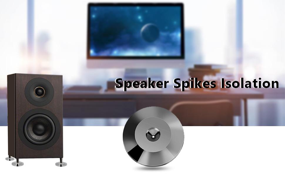 8 Pcs 25 x 4mm Speaker Spike Pads Universal Copper Speaker Spikes Pads