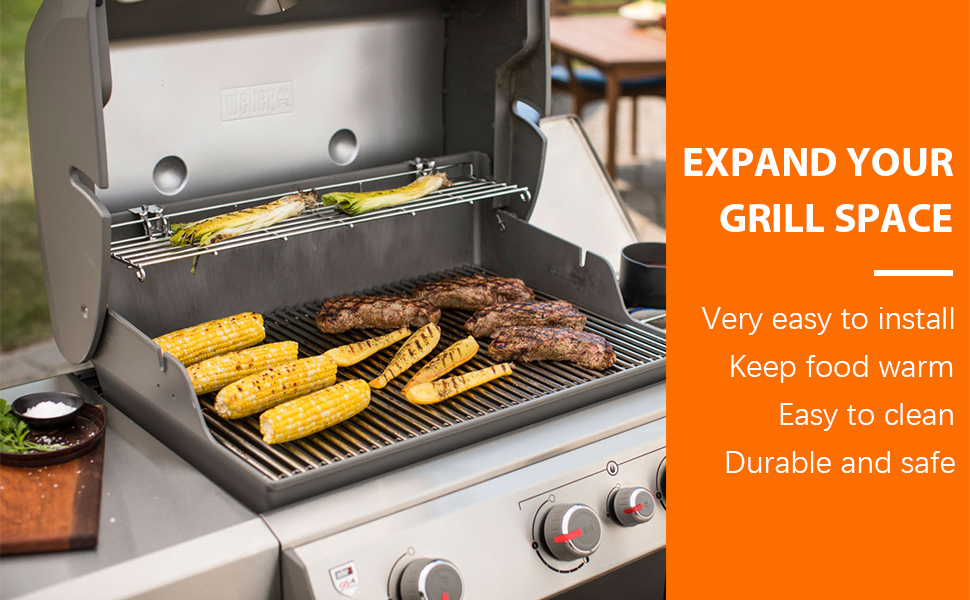 66044 Stainless Steel Warming Rack Heavy Duty Grill Warming Rack for