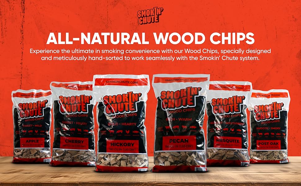 Smoking Chute Pecan Wood Chips Rich & Warm Flavor