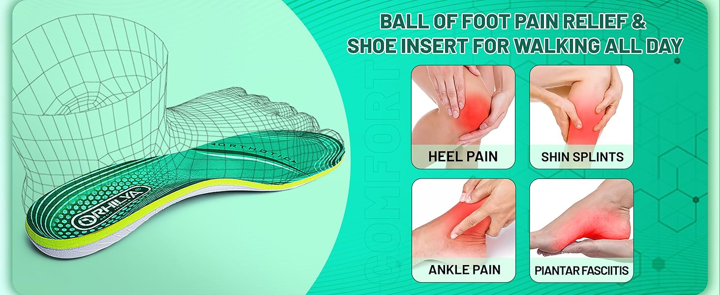 Orthotic Insole Work Boot Long Time Standing