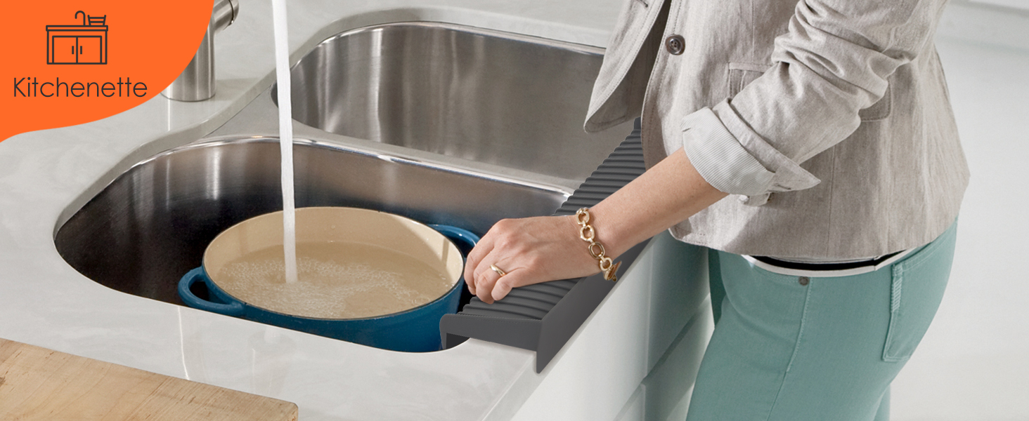 Silicone Sink Edge Protector ＆Splash Guards, Upgrade Multifunction Sink Accessorie