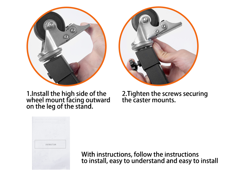 PHYESUVIN 4 Pack Caster Wheels for Blackstone Griddle Stand