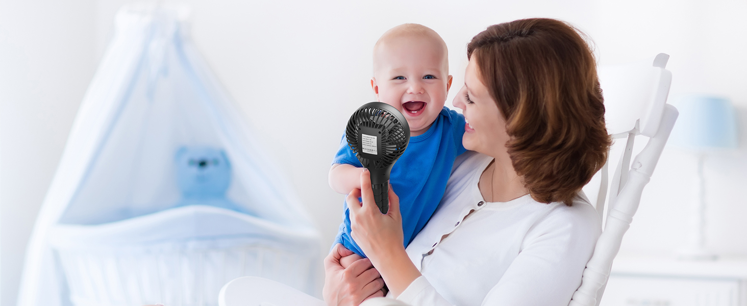 rechargeable stroller fan