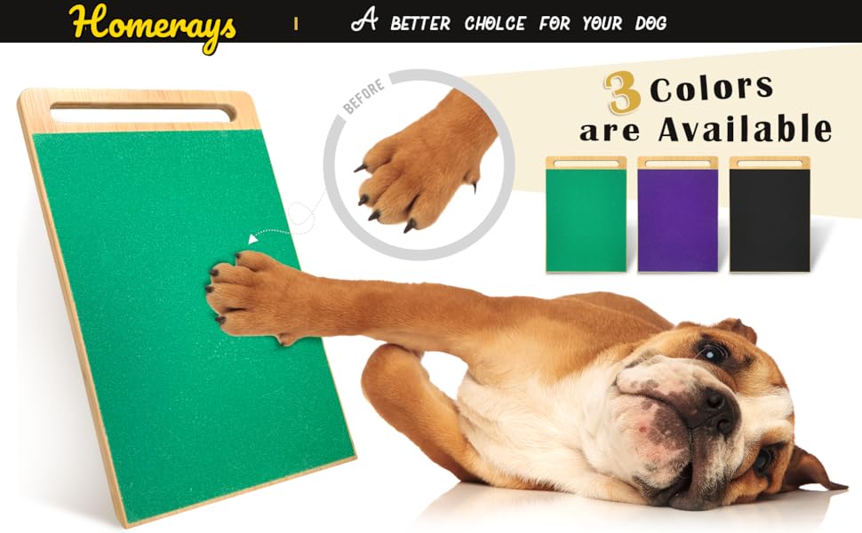 Homerays Bamboo Dog Scratch Pad for Nails, Fear Free Nail