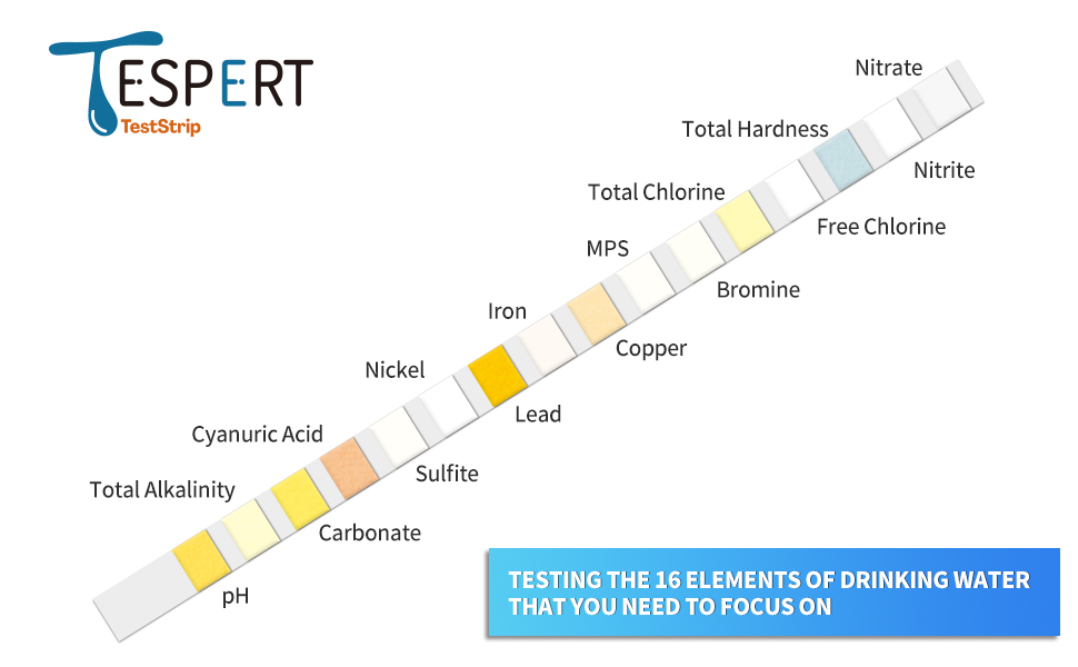 Water Testing Kits for Drinking Water 125 Strips 16 in 1 Drinking