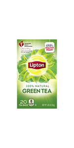 Lipton 100 percent Natural Green Tea, 20 count