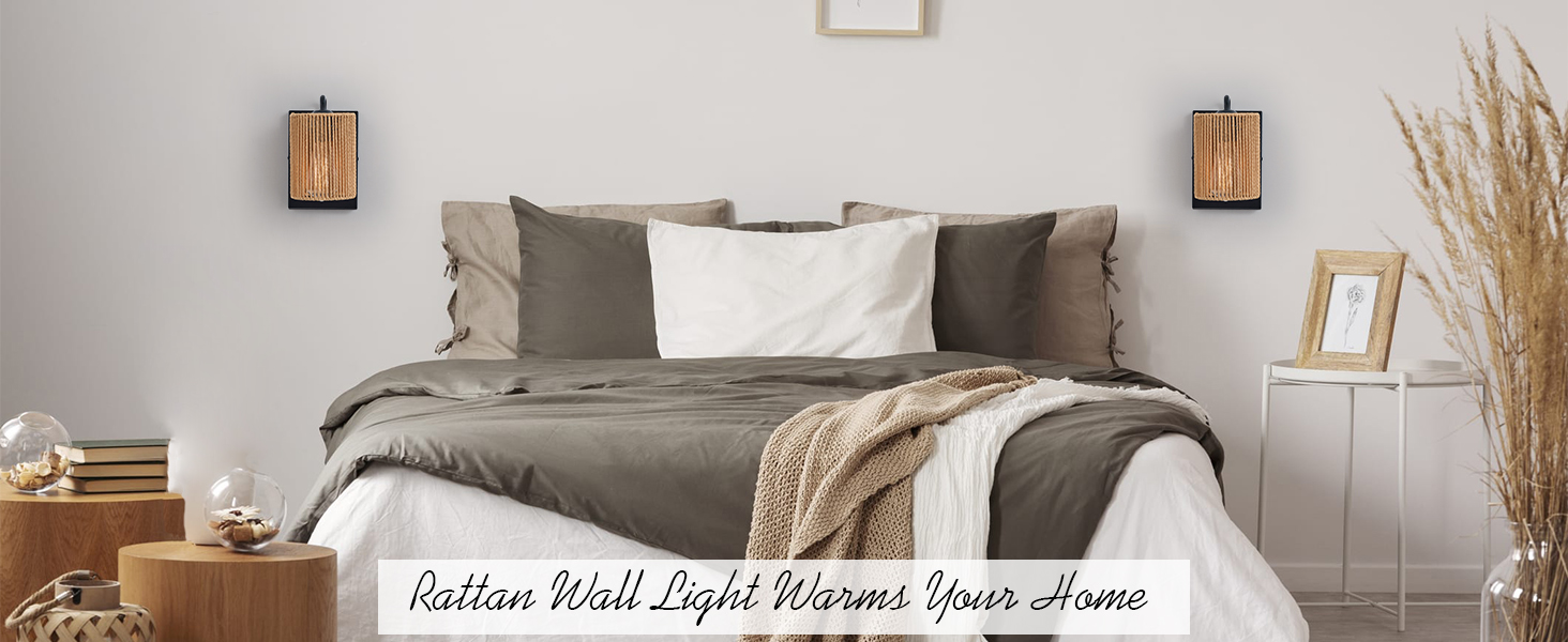 rattan bedroom light